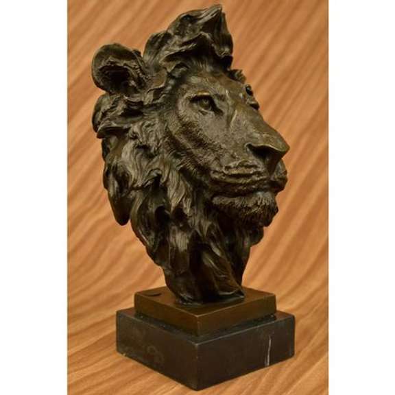 Bust Male Lion Bronze Sculpture