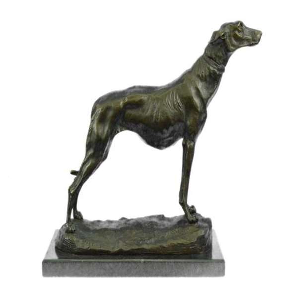 Greyhound Family Dog Bronze Sculpture