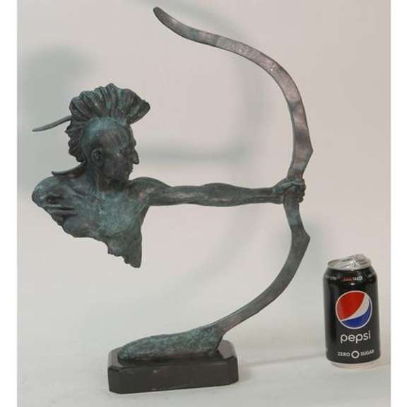 Indian Warrior Bronze Sculpture