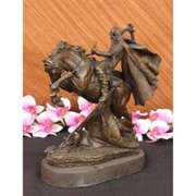 Viking Warrior on Horse Bronze Sculpture