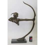 Archer Indian Warrior Bronze Sculpture