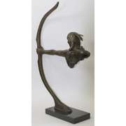 Archer Indian Warrior Bronze Sculpture