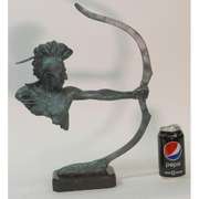 Indian Warrior Bronze Sculpture