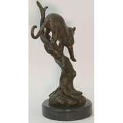 Large African Mountain Lion Leopard Cougar Bronze