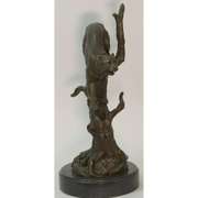 Large African Mountain Lion Leopard Cougar Bronze