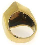 Black Onyx and Diamond Abstract Ring