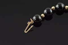 14KT Yellow Gold Onyx Bracelet