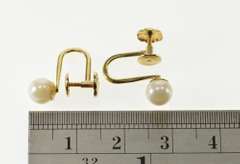 10KT Yellow Gold Pearl Earrings