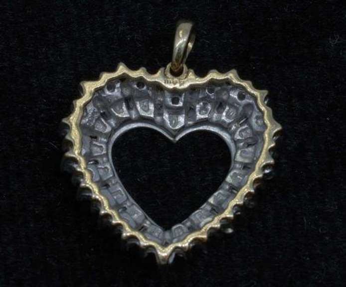 Sparkling Diamond Outline Heart Pendant