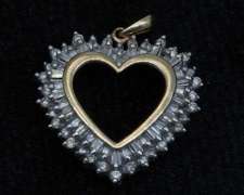 Sparkling Diamond Outline Heart Pendant