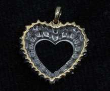 Sparkling Diamond Outline Heart Pendant