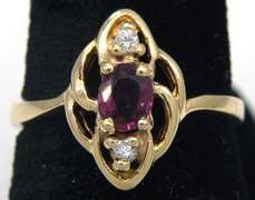 Vintage Ruby & Diamond Ring in Gold