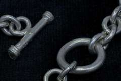 Sterling Large-Link Toggle Bracelet with Heart Charm