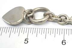 Sterling Large-Link Toggle Bracelet with Heart Charm