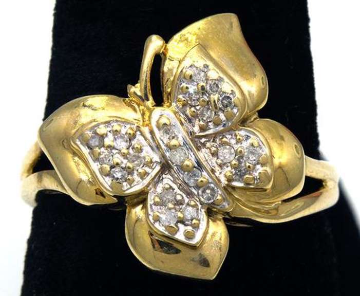 Joyful Diamond Butterfly Ring