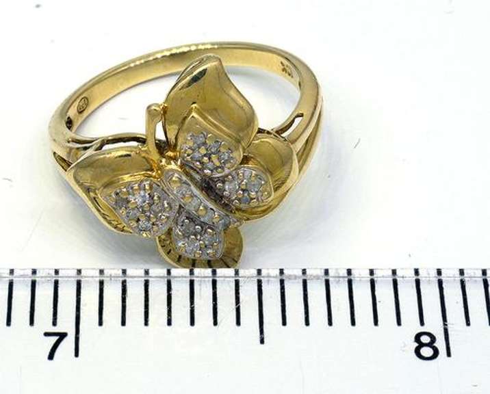 Joyful Diamond Butterfly Ring