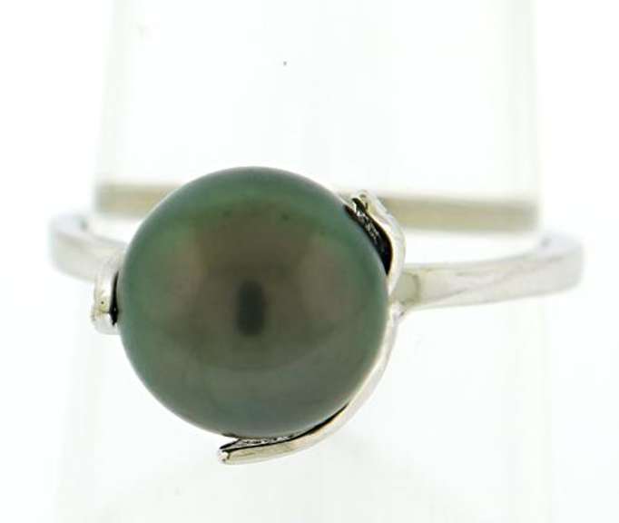 Akoya Pearl Leaf Ring
