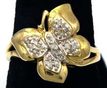 Joyful Diamond Butterfly Ring