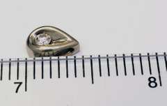 Diamond Droplet Slide Pendant in White Gold