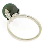 Akoya Pearl Leaf Ring