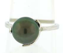 Akoya Pearl Leaf Ring