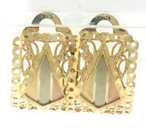 14kt Filigree 3 Tone Earrings