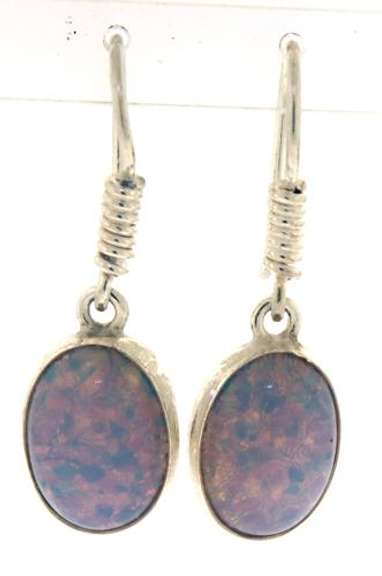Created Opal Drop Earrings