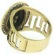 Versace Style Black Onyx & CZ Ring