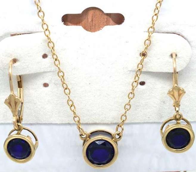 Beautiful Understated Sapphire Necklace and Earrings