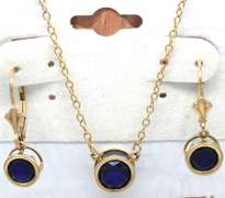 Beautiful Understated Sapphire Necklace and Earrings