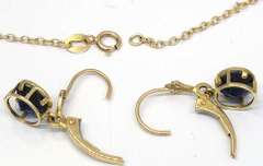 Beautiful Understated Sapphire Necklace and Earrings