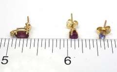 Lot of 2 Pairs and 1 Earring, Tanzanite & Ruby