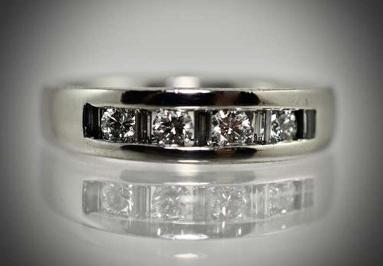 Classic Platinum and Diamond Band