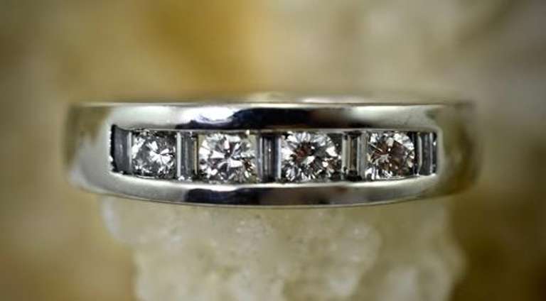 Classic Platinum and Diamond Band