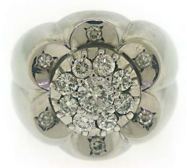 Gents Diamond Cluster Ring