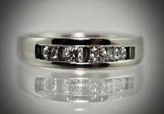 Classic Platinum and Diamond Band