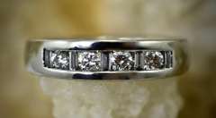 Classic Platinum and Diamond Band
