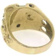 Handsome 14kt YG Gents' Diamond Cluster on Openwork Nugget Ring