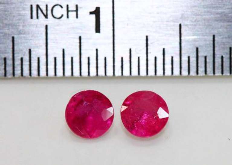 Intense Natural Pink Sapphire Pair - 1.06 cts.