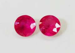 Intense Natural Pink Sapphire Pair - 1.06 cts.