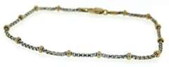 Box Chain with Bead Station Chain Bracelet