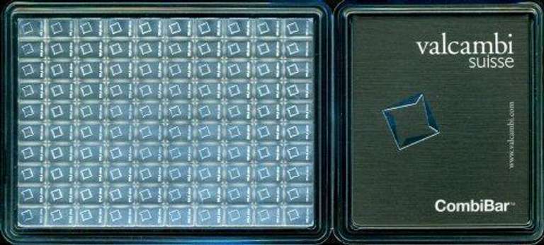 Valcambi Suisse Mint 100 Gram pure .999 Silver Bar
