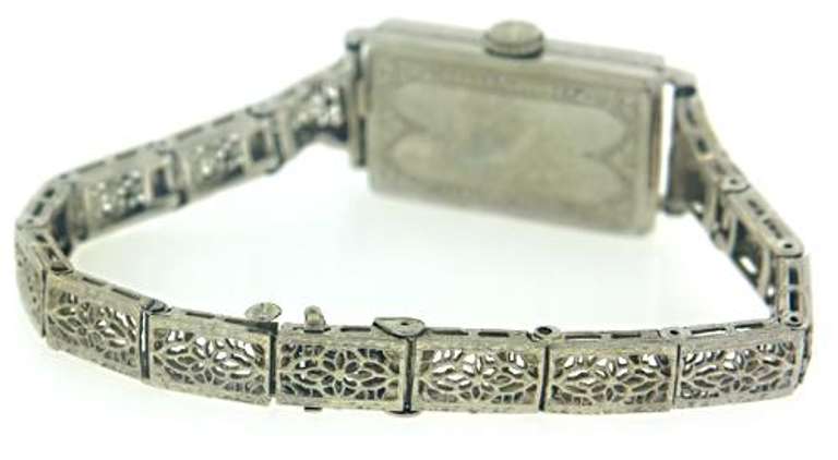 Vintage Synthetic Emerald and Diamond Watch