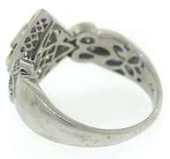 Beautiful  Invisible Set Princess & Round Brilliant Cut Flower Diamond Ring