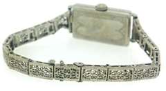 Vintage Synthetic Emerald and Diamond Watch