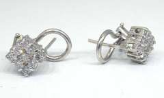 Bright 0.33CTW Diamond Cluster Earrings