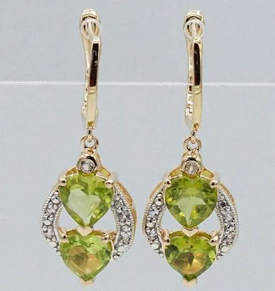Peridot and Topaz Sterling Silver Dangle Earrings
