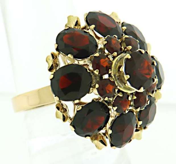 Nice Garnet Cluster Ring