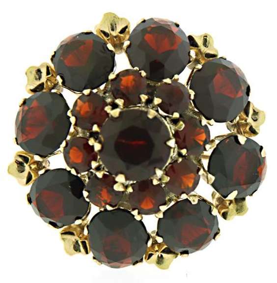 Nice Garnet Cluster Ring