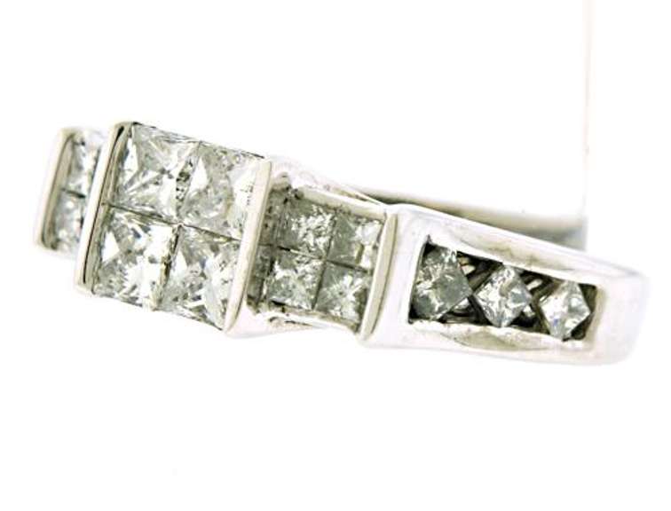 Lovely 14kt WG Invisible Set Diamond Ring